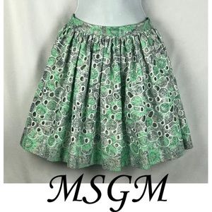 MSGM Embroidered Eyelet Mini Clubwear Mini Skirt